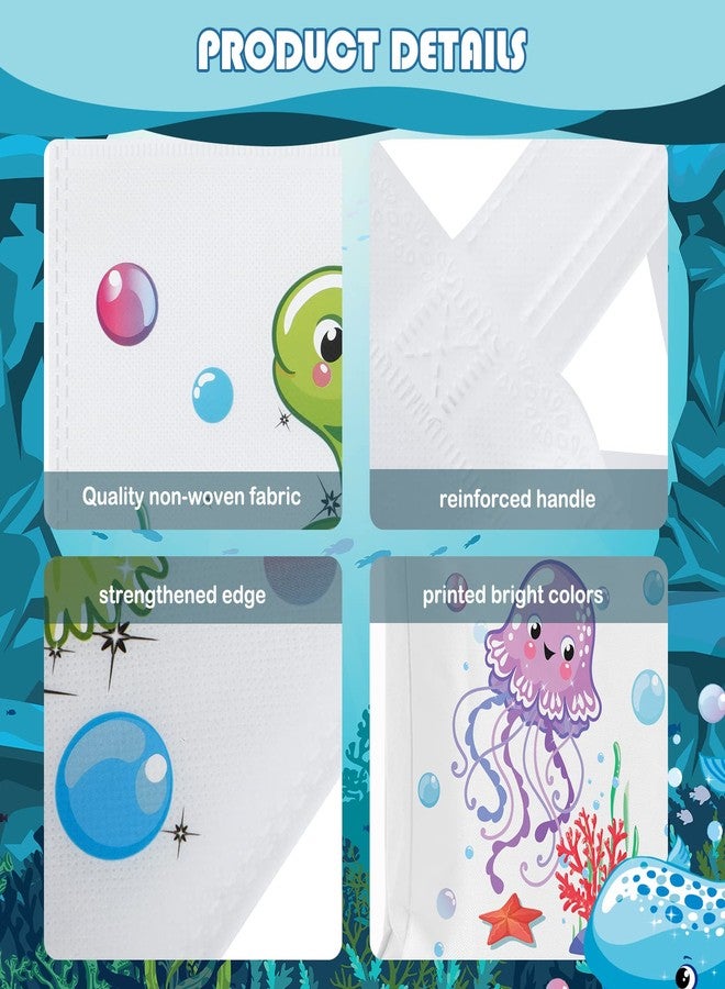 Ferraycle 24 Pcs Sea Animals Party Favor Bags Under the Sea Goodie Bags Cute Marine Favors Treat Supplies for Baby Shower Birthday Party Decor(Fresh Color) - Image 3